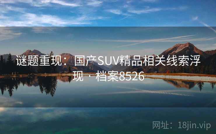 谜题重现：国产SUV精品相关线索浮现 · 档案8526