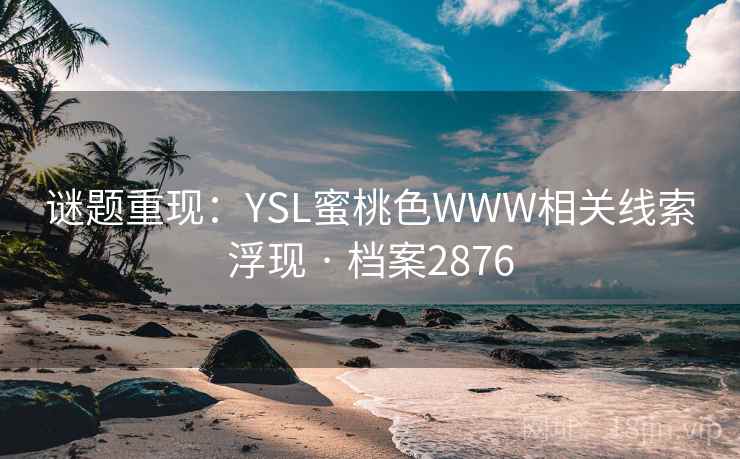 谜题重现:YSL蜜桃色WWW相关线索浮现 · 档案2876 谜题重现:YSL蜜桃色WWW相关线索浮现 · 档案2876