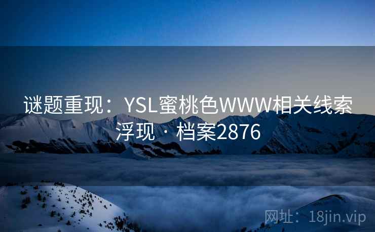 谜题重现：YSL蜜桃色WWW相关线索浮现 · 档案2876