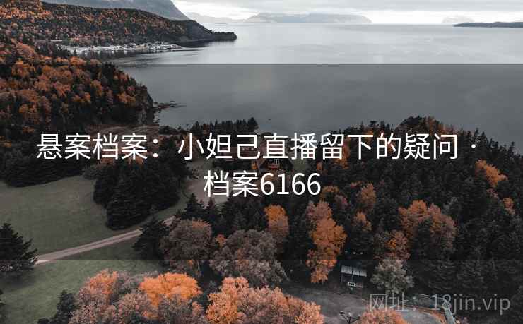 悬案档案:小妲己直播留下的疑问 · 档案6166 悬案档案:小妲己直播留下的疑问 · 档案6166